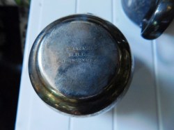 2 metal cups c